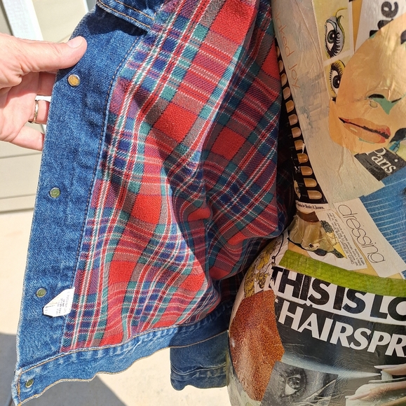 RARE vintage Levi's flannel blanket lined jean jacket size XL - Picture 12 of 12